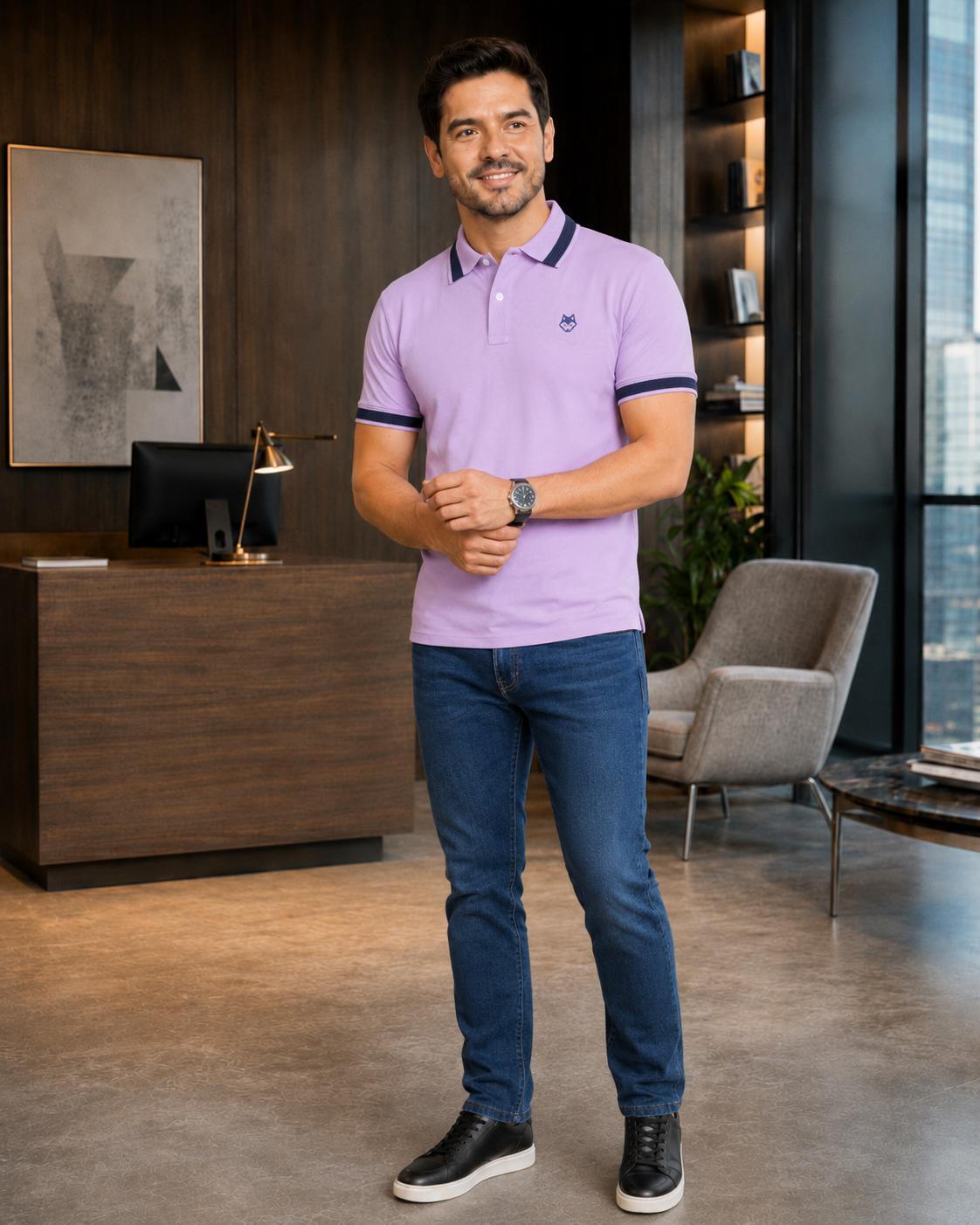 Polo Hilore color lila